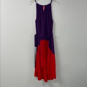 Eight Sixty Purple and Red High Low Dress